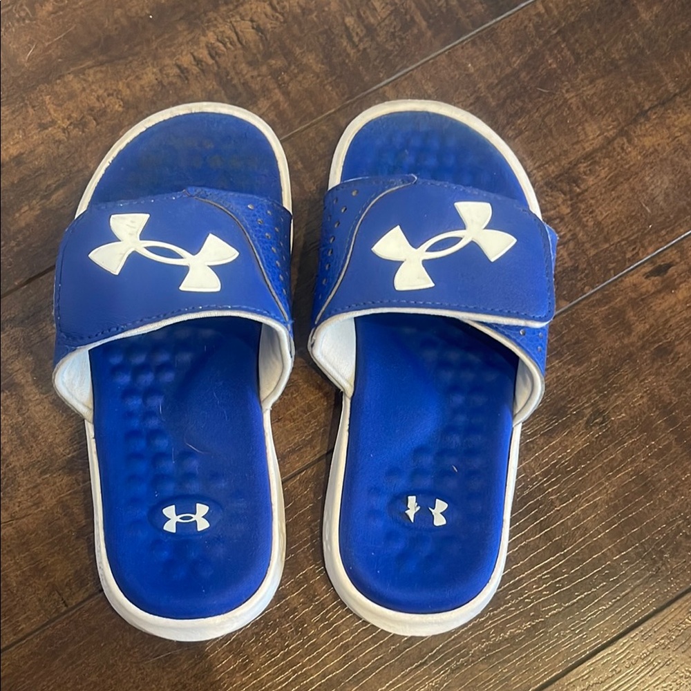 Under Armour Kids Blue Slides